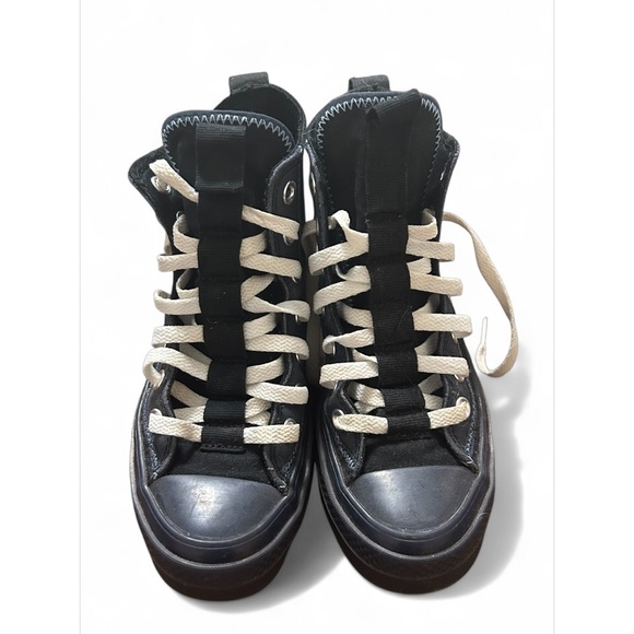 Converse Black High-Tops with White Accents - Picture 2 of 5